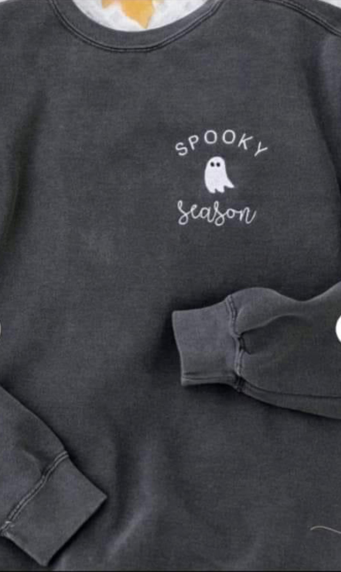 spooky season ghost embroidery