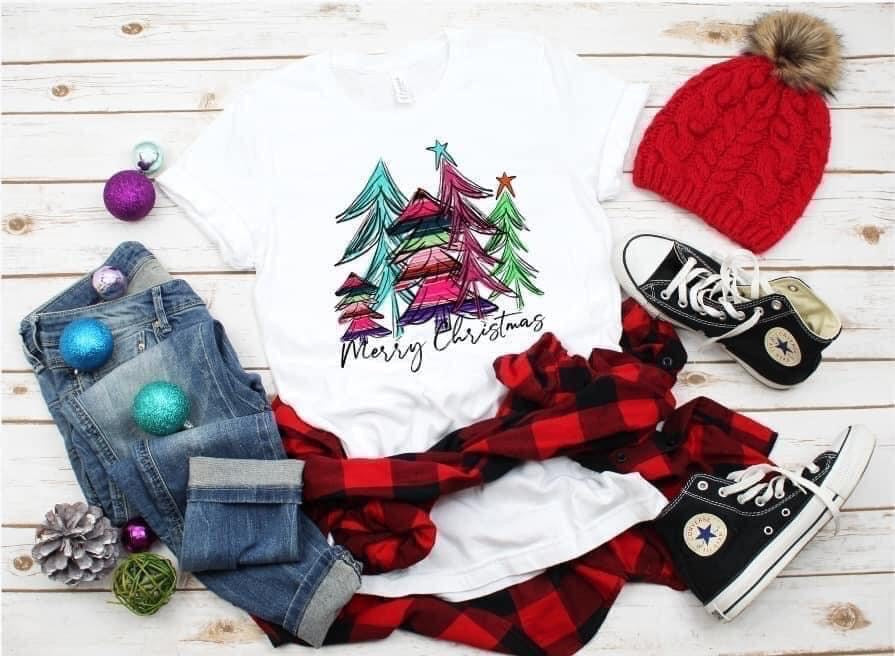 Merry Christmas Serape Trees