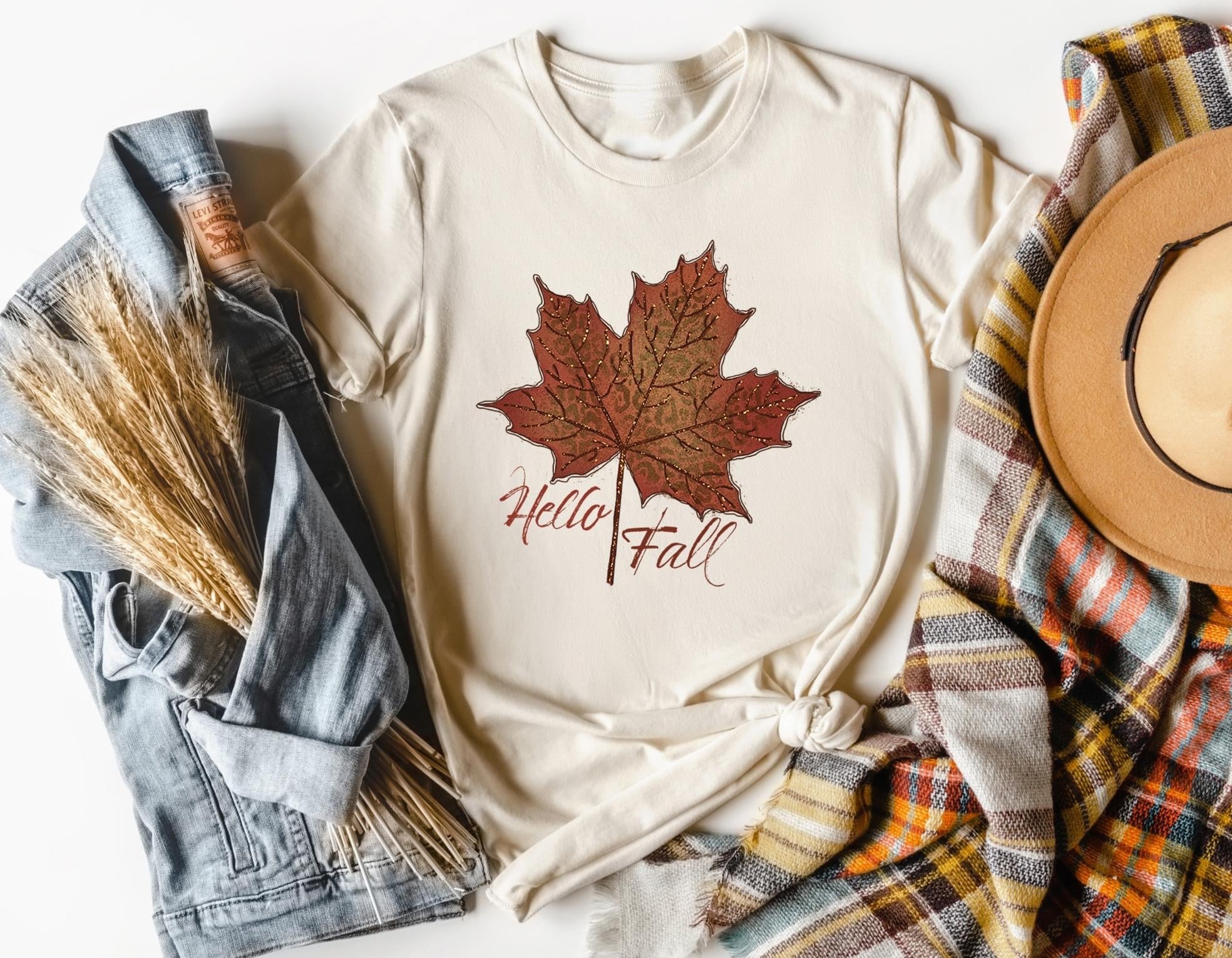 hello fall leaf