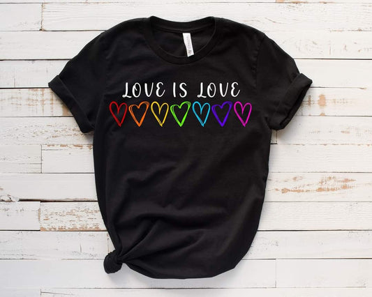 love is love rainbow hearts tank top