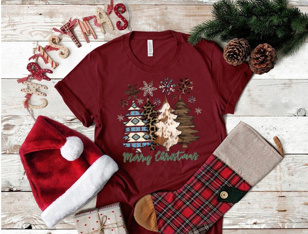 Merry Christmas Western Trees