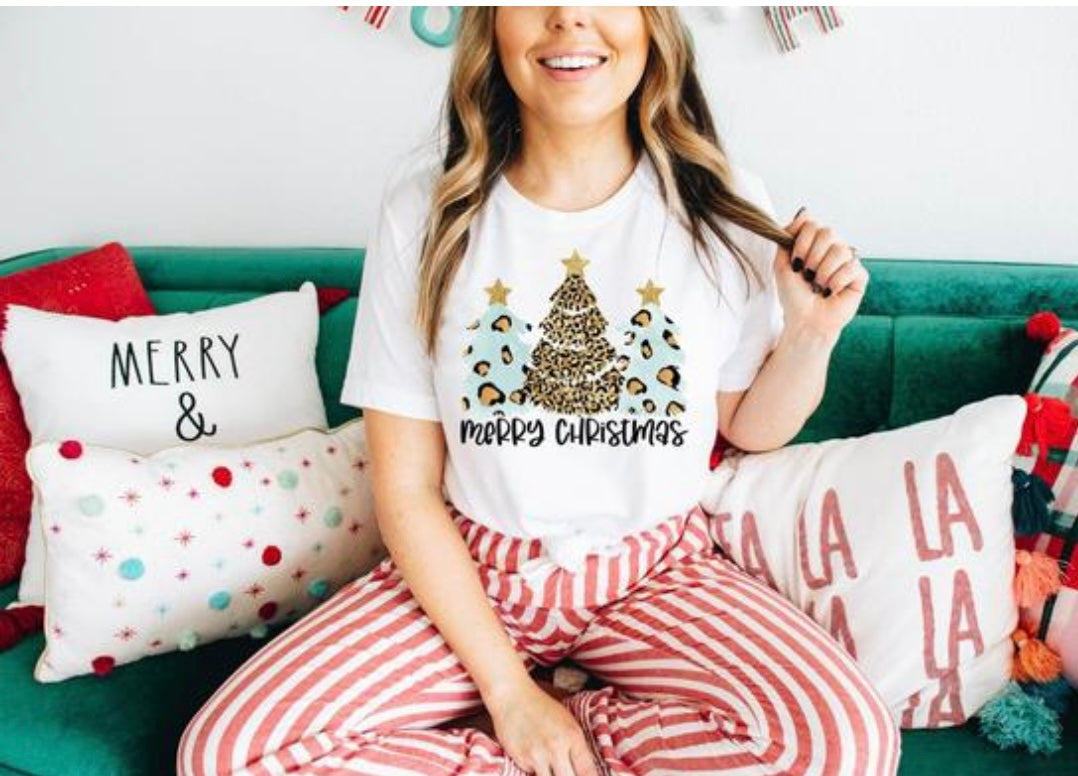 Merry Christmas Blue Trees