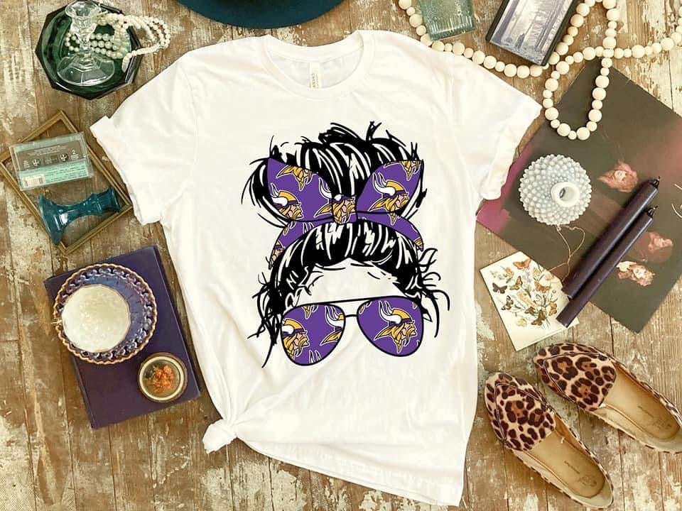vikings messy bun