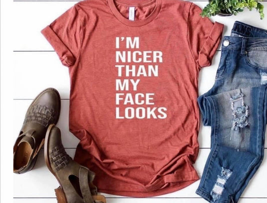 i m nicer than my face looks white