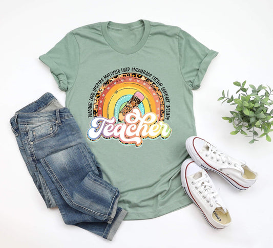 teacher leopard rainbow