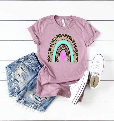 leopard glitter rainbow