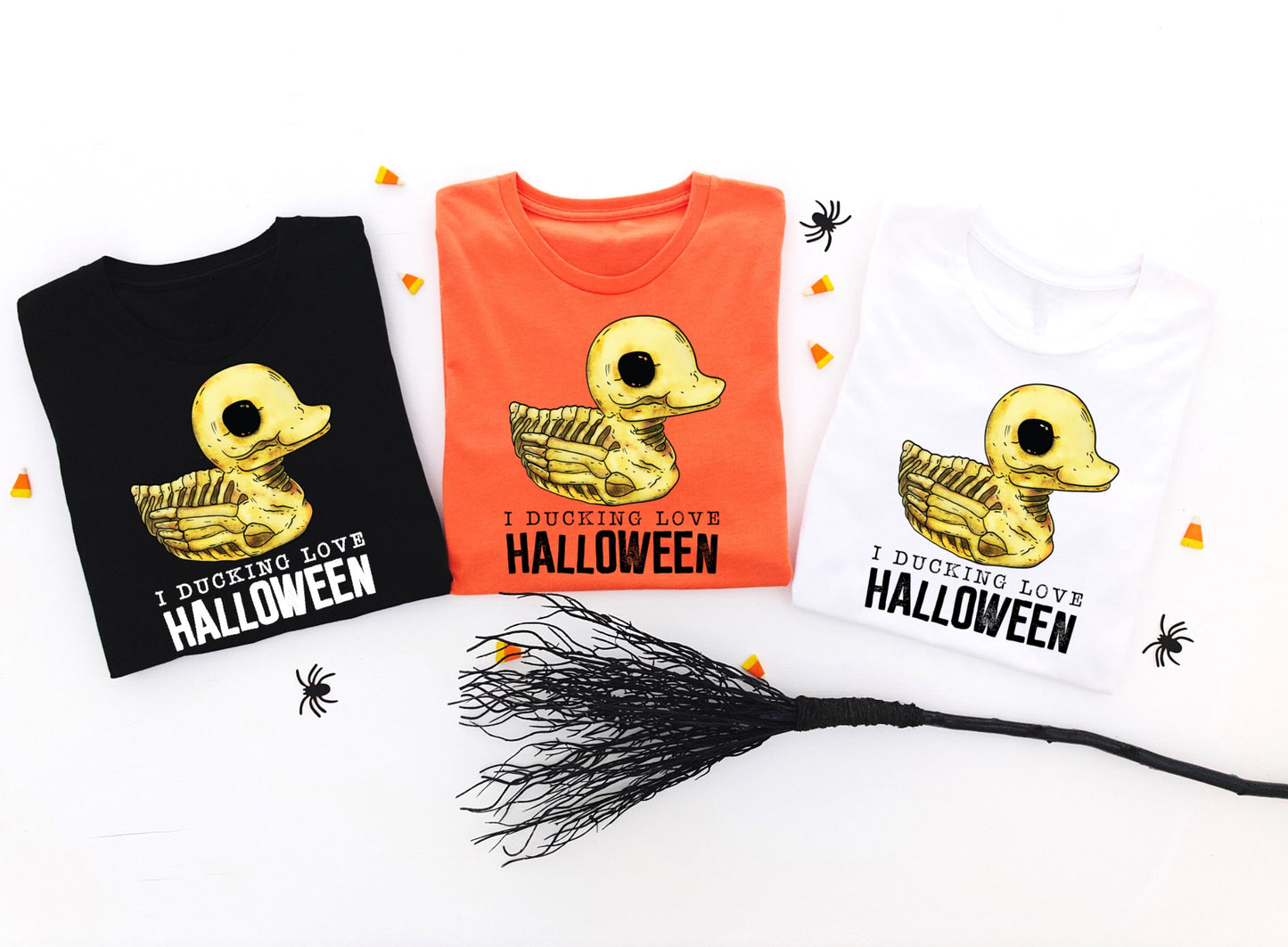 i ducking love halloween white font