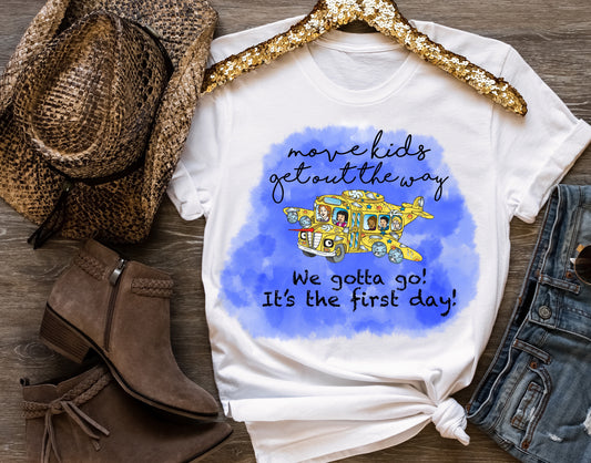 Move Kids Get Out The Way Magic School Bus Short Sleeve