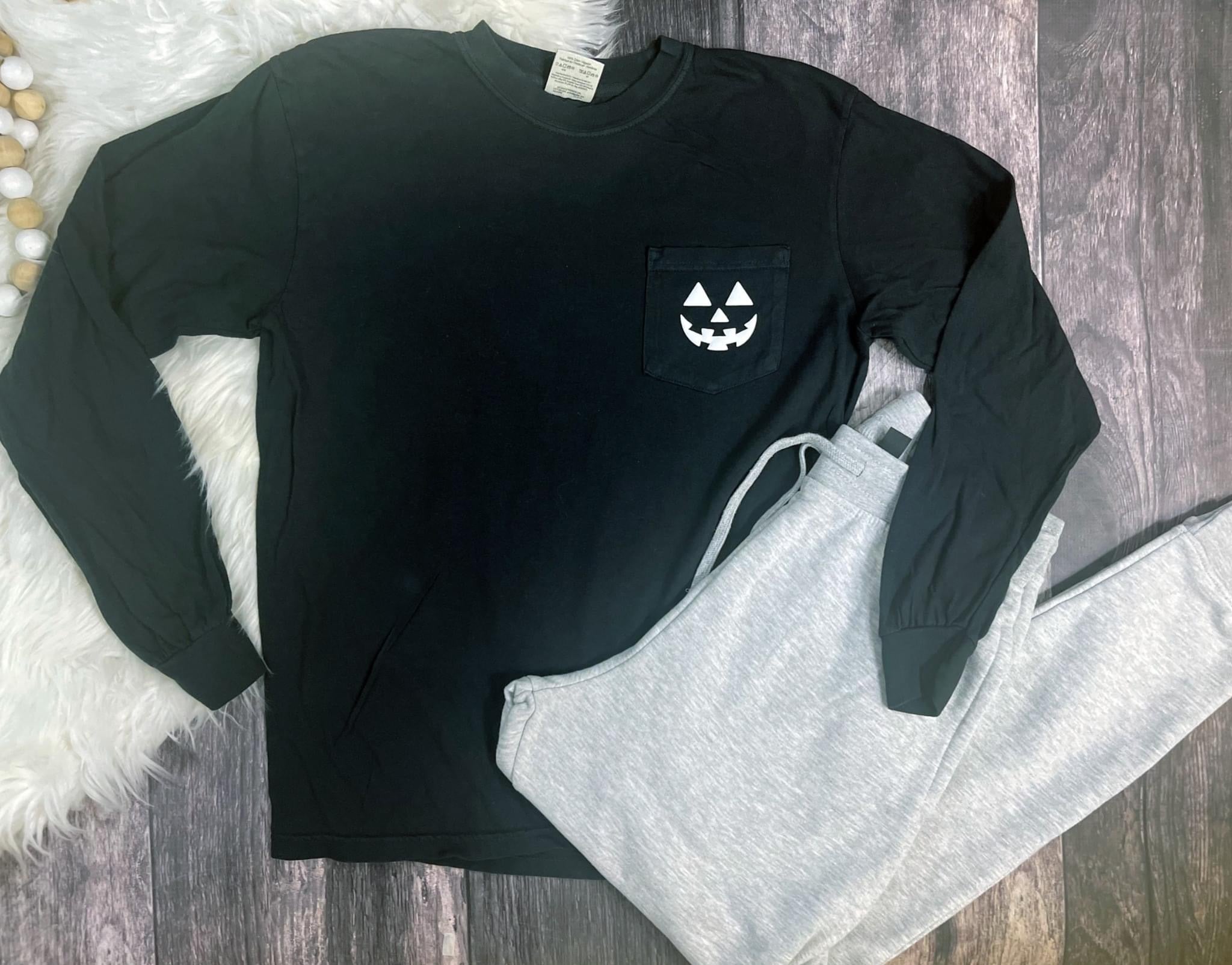 pumpkin face pocket puff