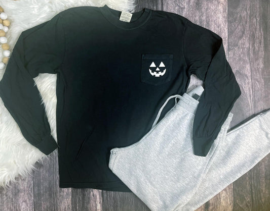 pumpkin face pocket puff