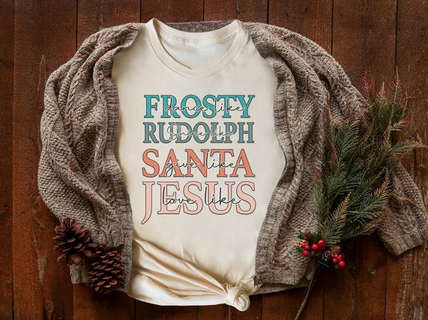 Frosty Rudolph Santa Jesus
