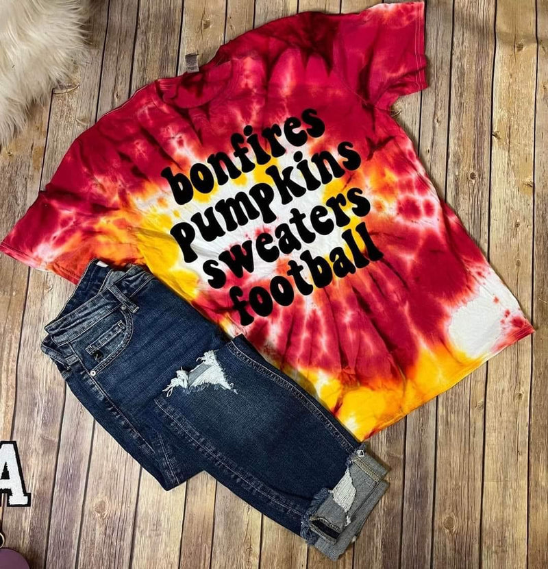 bonfires pumpkins sweaters football