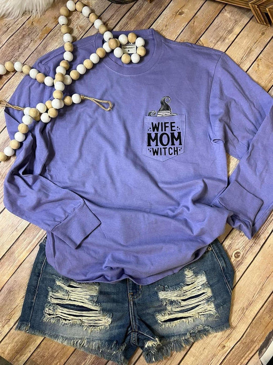 Mom Wife Witch Pocket Print