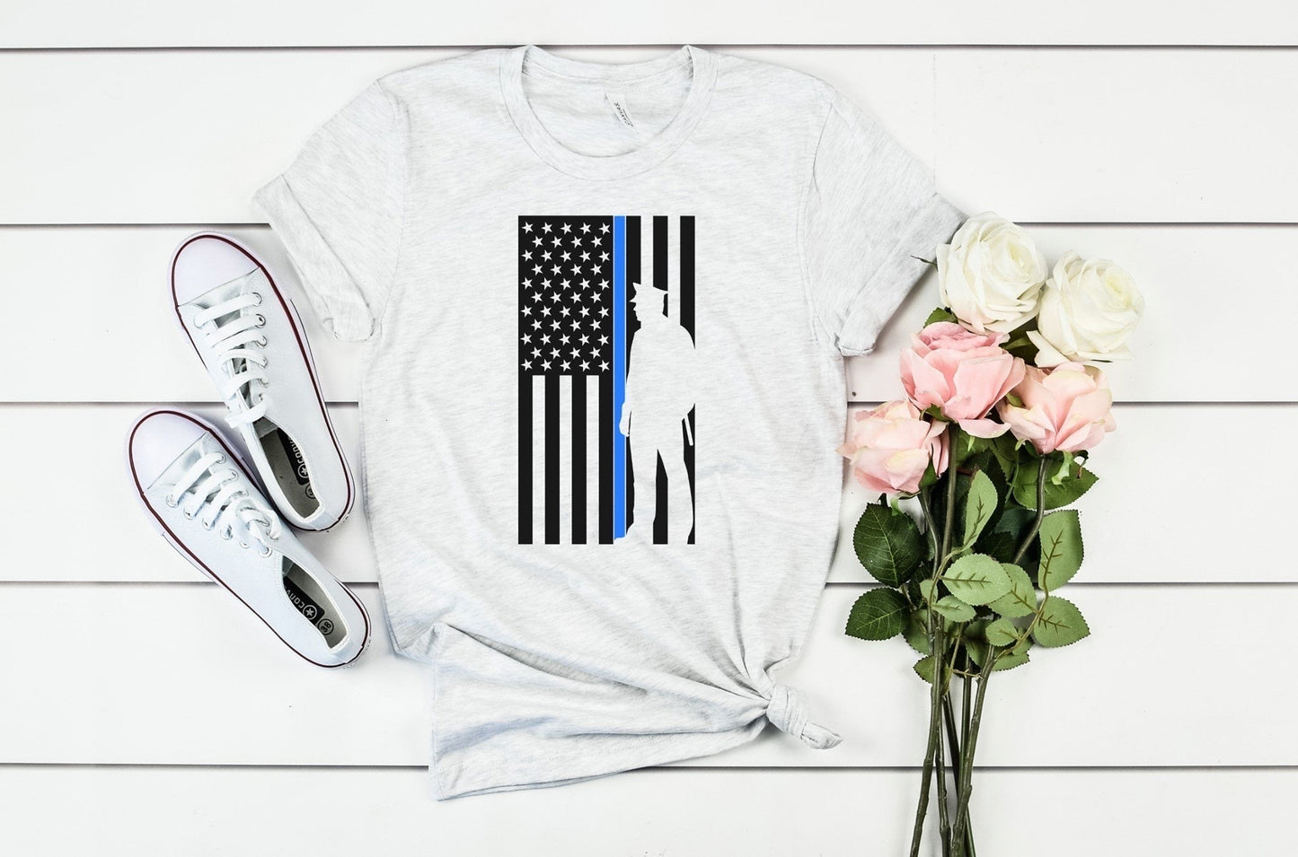 blue line police flag