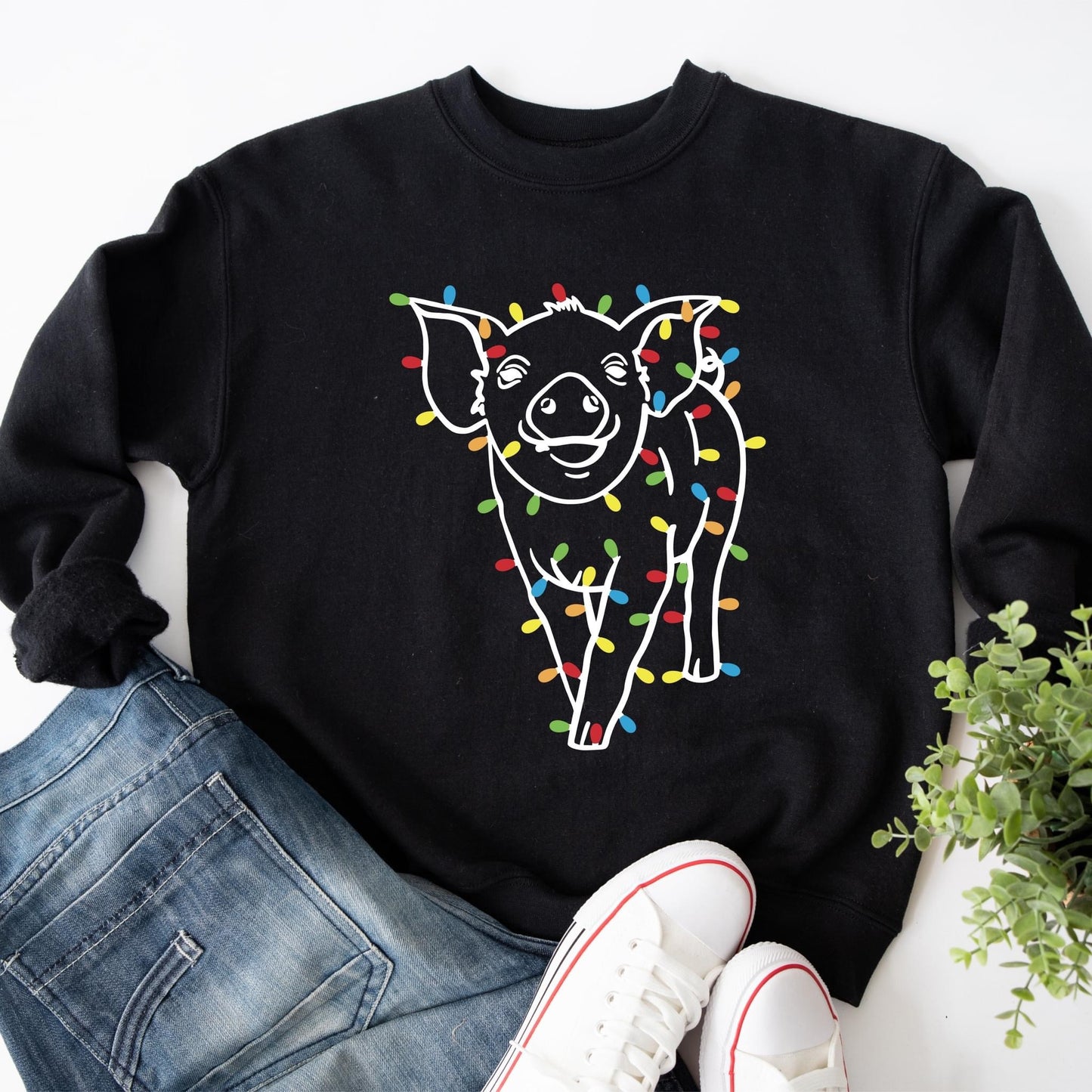 Christmas Lights Pig