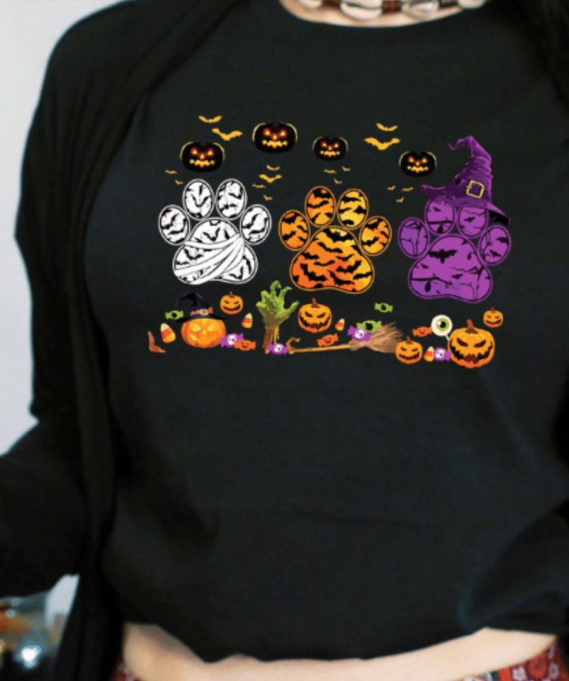halloween paw prints