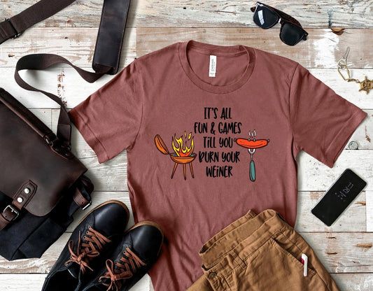 its all fun and games until you burn your weiner