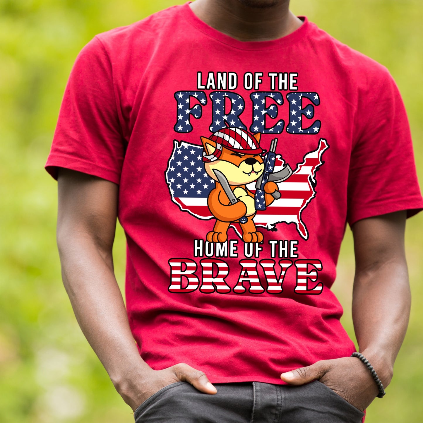 land of the free home of the brave dog