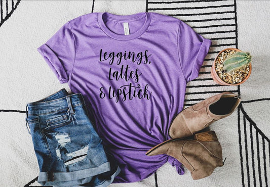 leggings lattes lipstick