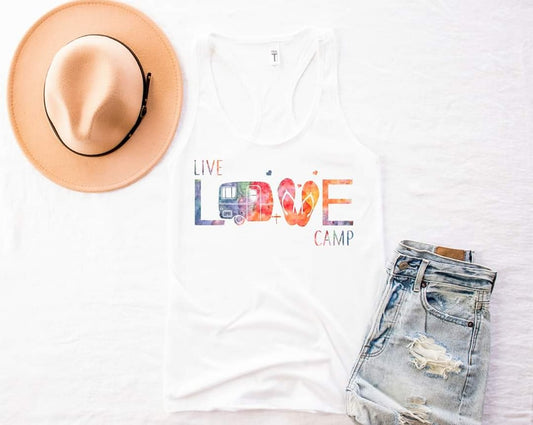 live love camp tank