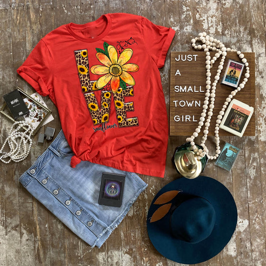 love sunflower leopard print