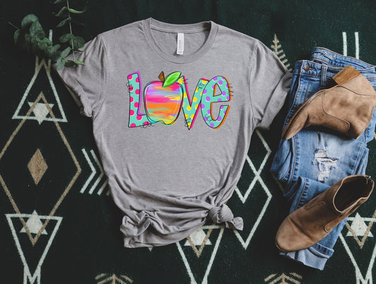 love watercolor apple