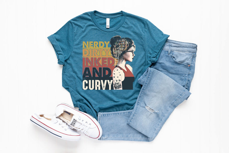 nerdy dirty inked and curvy tee