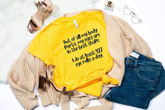 out of all my body parts my eyes are in the best shape