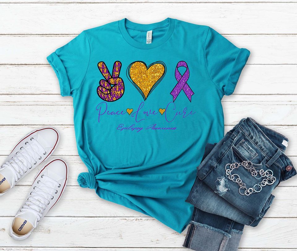 peace love cure epilepsy awareness