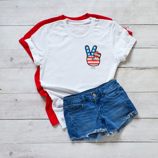 peace sign      pocket print