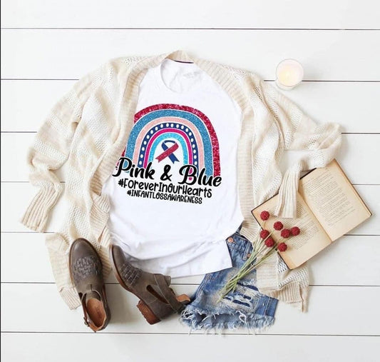 pink and blue rainbow