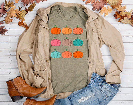 pumpkins stacked