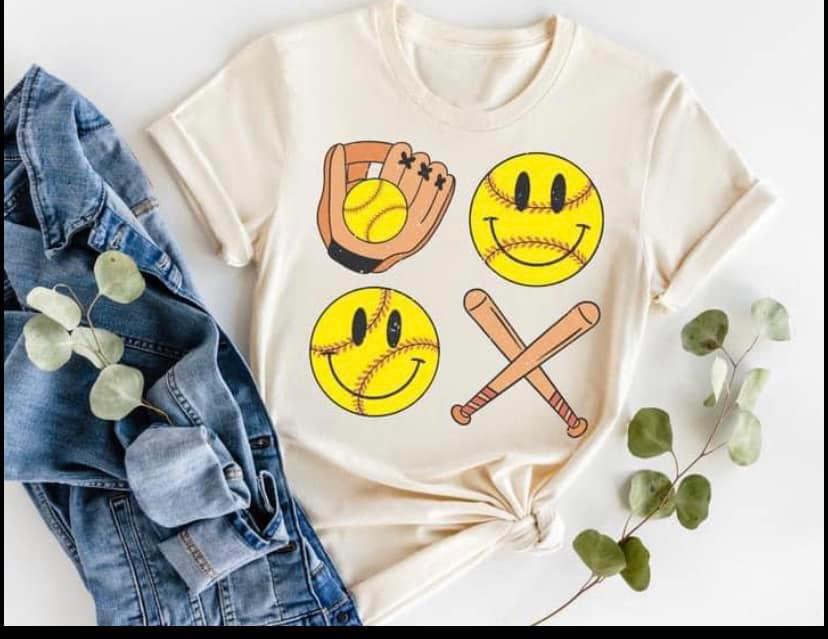 softball smiley face