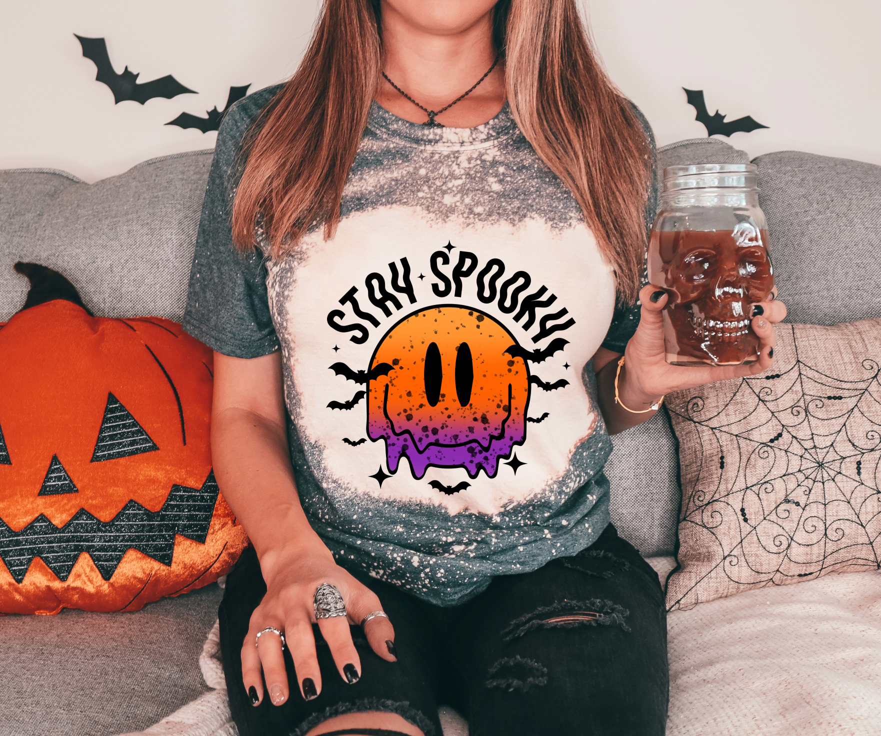 stay spooky smiley face