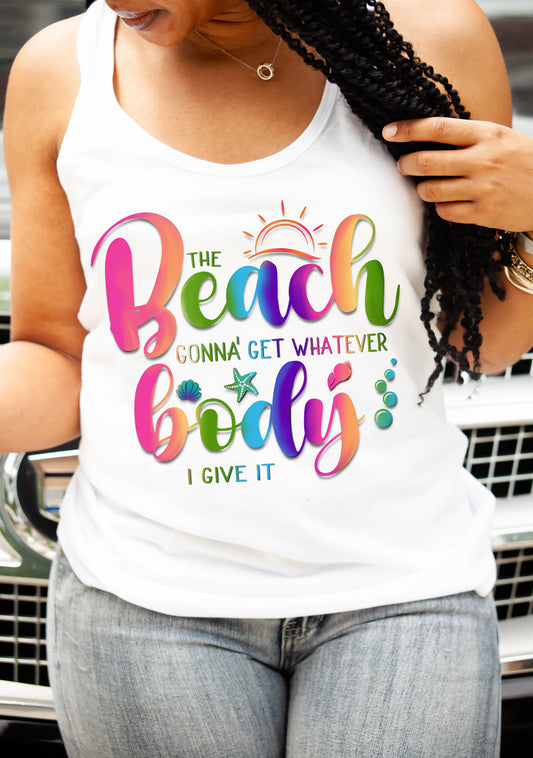 the beach gonna get tank