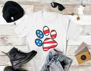 usa dog paw