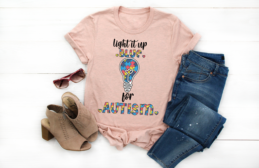 light it up blue for autism puzzle